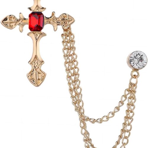 Cross Brooch Pin for Men