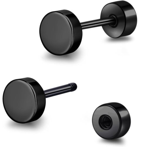 Titanium Screw Back Earrings for Sensitive Ears for Men