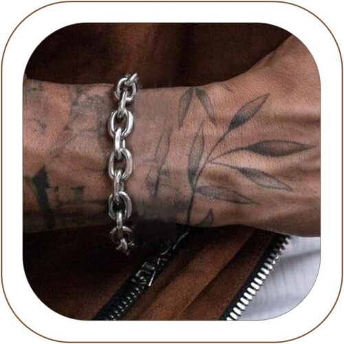 Silver Chain Bracelet Set for Men