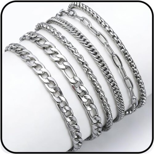 Cuban Chain Bracelet with Fold Over Clasp for Men