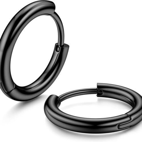 Titanium Hoop Earrings for Men