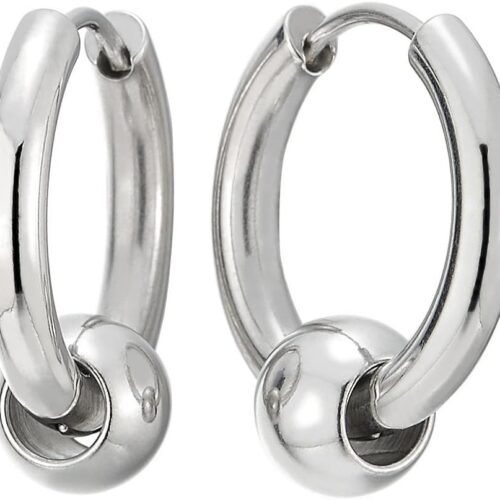 Beaded Hoop Earrings for Men