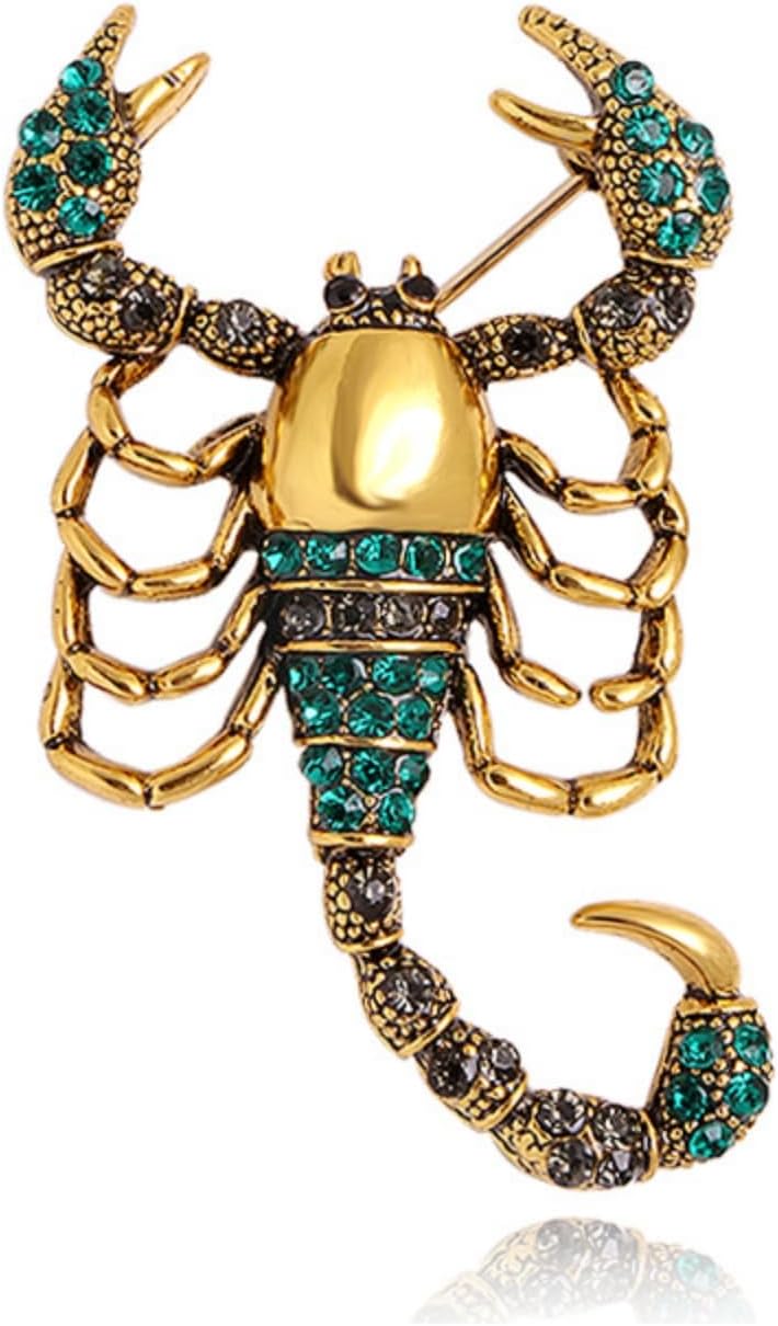 Scorpion Rhinestone Brooch Pin for Men