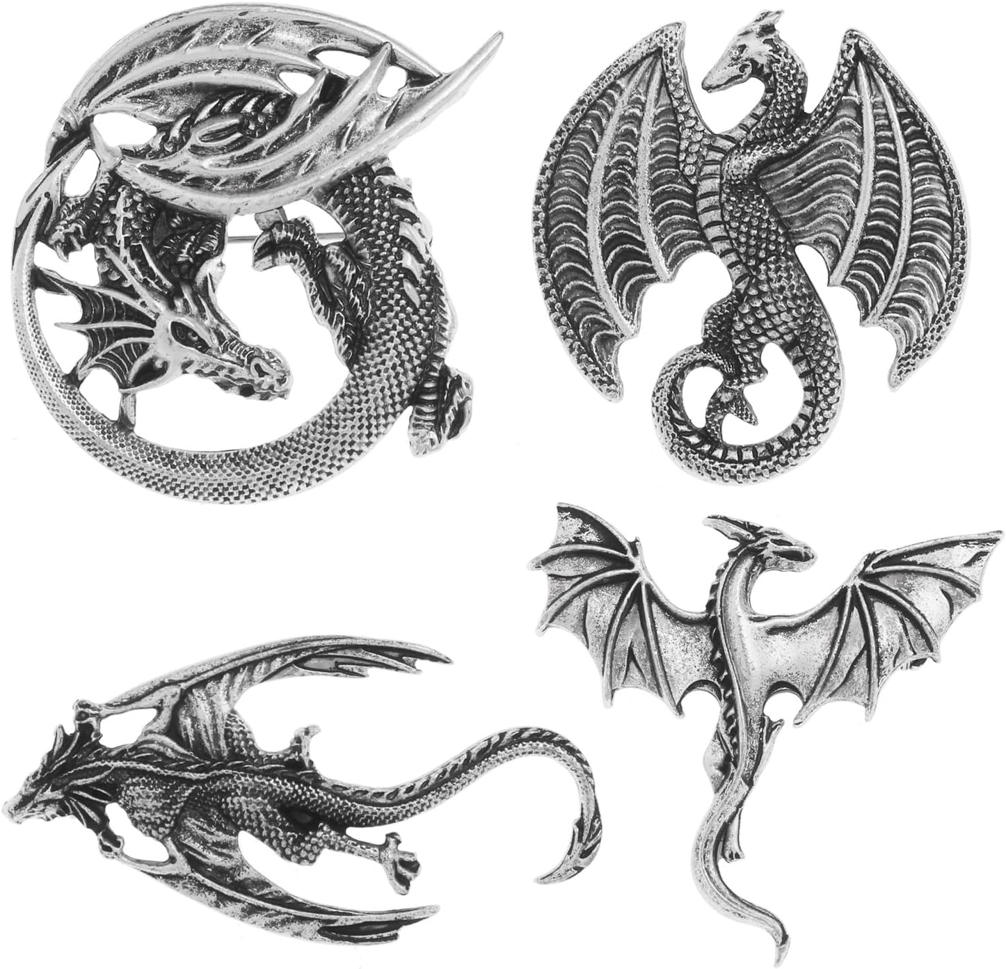 Dragon Brooch Pin Set for Men
