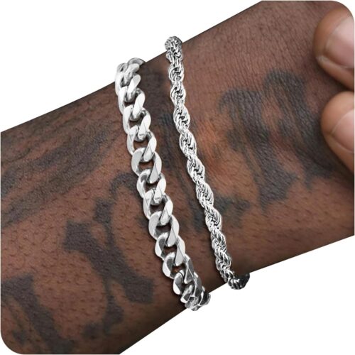 Stackable Chain Bracelet Set for Men