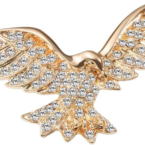 Eagle Crystal Brooch Pin for Men