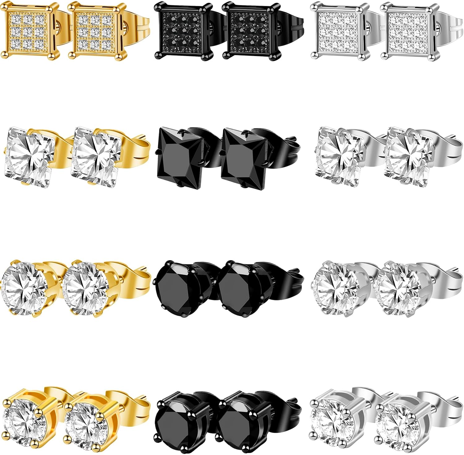 Stud Earrings Set for Men